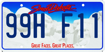 SD license plate 99HF11