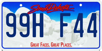 SD license plate 99HF44