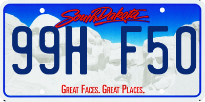 SD license plate 99HF50