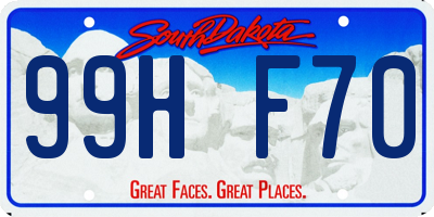 SD license plate 99HF70