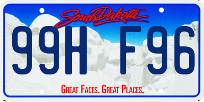 SD license plate 99HF96