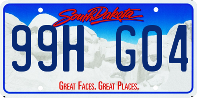 SD license plate 99HG04