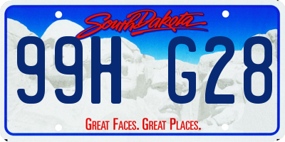 SD license plate 99HG28