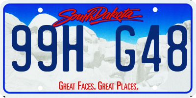 SD license plate 99HG48