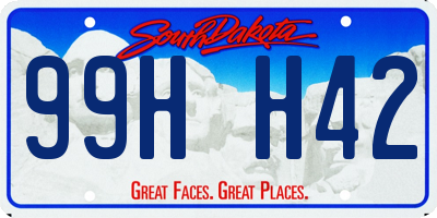 SD license plate 99HH42