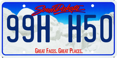SD license plate 99HH50