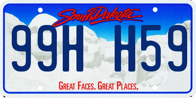 SD license plate 99HH59