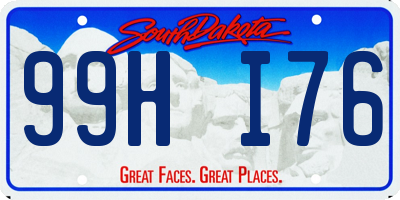 SD license plate 99HI76