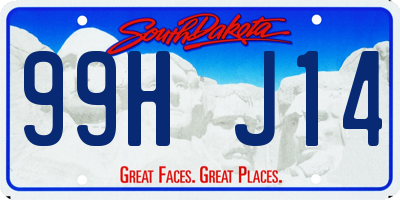 SD license plate 99HJ14