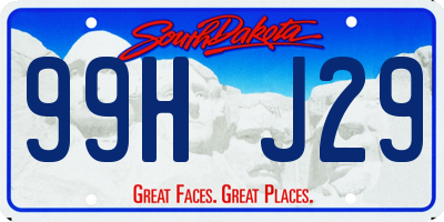 SD license plate 99HJ29