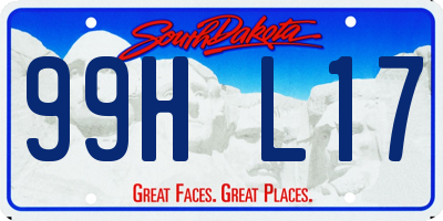 SD license plate 99HL17