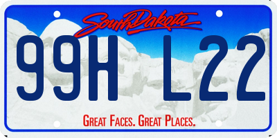 SD license plate 99HL22