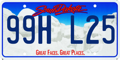 SD license plate 99HL25
