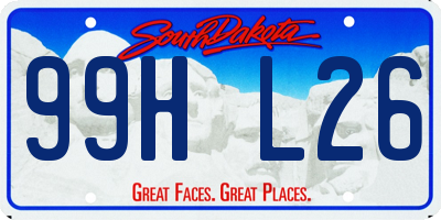 SD license plate 99HL26
