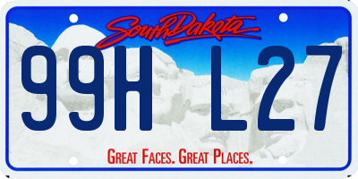 SD license plate 99HL27