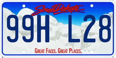 SD license plate 99HL28