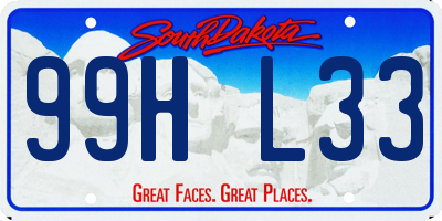 SD license plate 99HL33