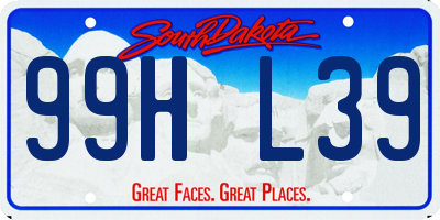 SD license plate 99HL39