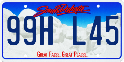 SD license plate 99HL45