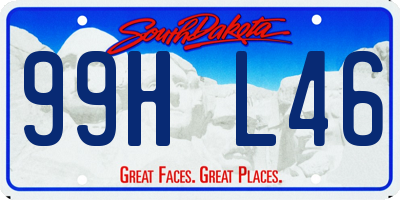 SD license plate 99HL46