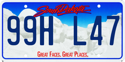 SD license plate 99HL47