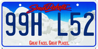 SD license plate 99HL52