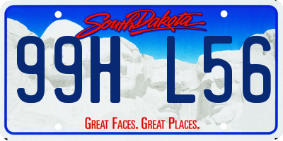 SD license plate 99HL56