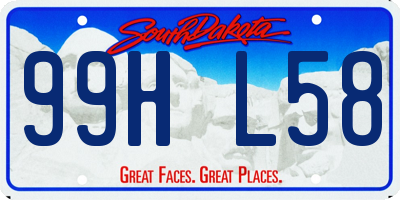 SD license plate 99HL58