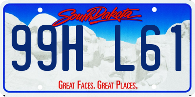 SD license plate 99HL61