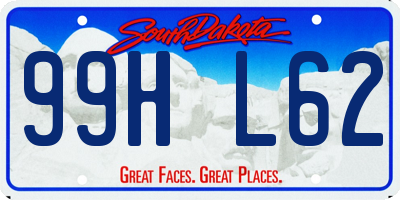 SD license plate 99HL62