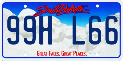 SD license plate 99HL66