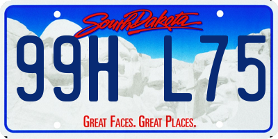 SD license plate 99HL75