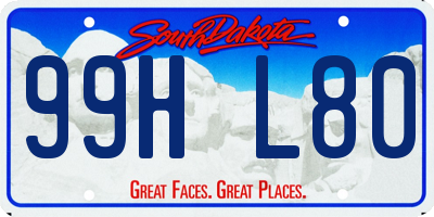 SD license plate 99HL80