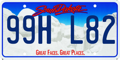 SD license plate 99HL82