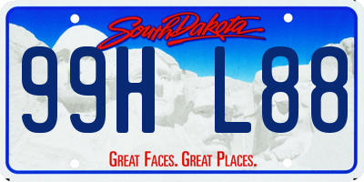 SD license plate 99HL88