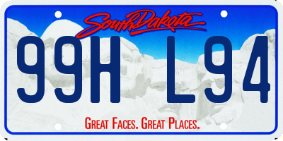SD license plate 99HL94