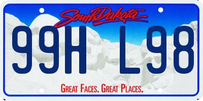 SD license plate 99HL98