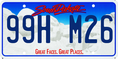 SD license plate 99HM26