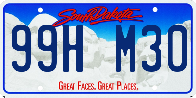 SD license plate 99HM30