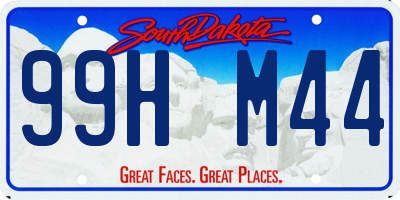 SD license plate 99HM44