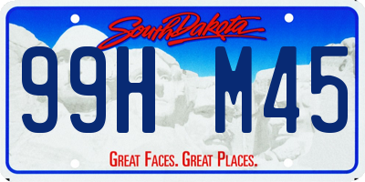 SD license plate 99HM45
