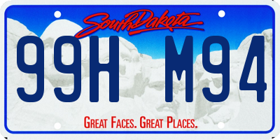 SD license plate 99HM94