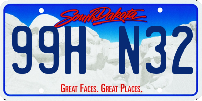SD license plate 99HN32