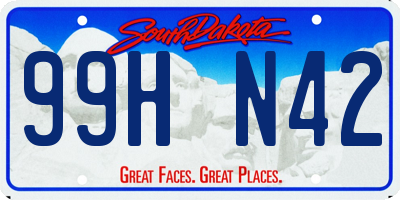 SD license plate 99HN42