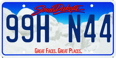 SD license plate 99HN44