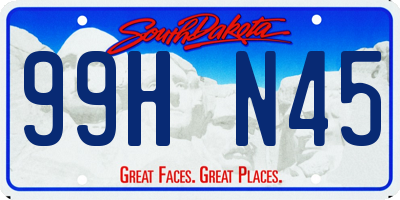 SD license plate 99HN45