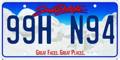 SD license plate 99HN94
