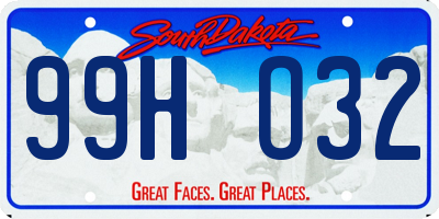 SD license plate 99HO32