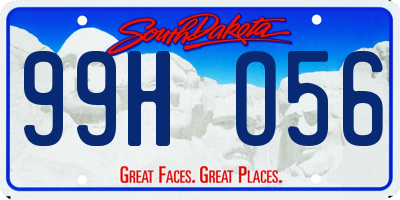 SD license plate 99HO56