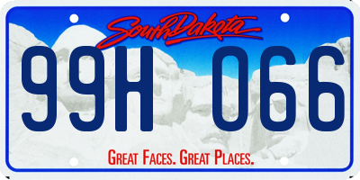 SD license plate 99HO66